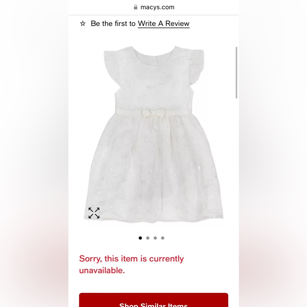 Elegant White Floral Dress toddler infant Easter christening baptism 18 month - Picture 2 of 10